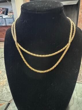 Vintage Gold Tone Snake Chain Necklace